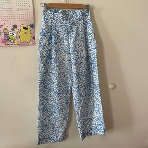 Y2K high waisted flower print pants size 24